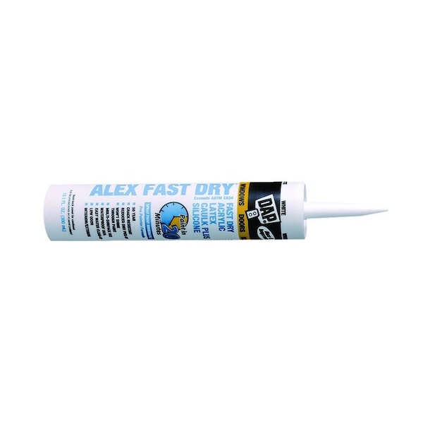 Dap Alex Fast Dry White Acrylic Latex Caulk 10.1 oz 7079818425 Zoro